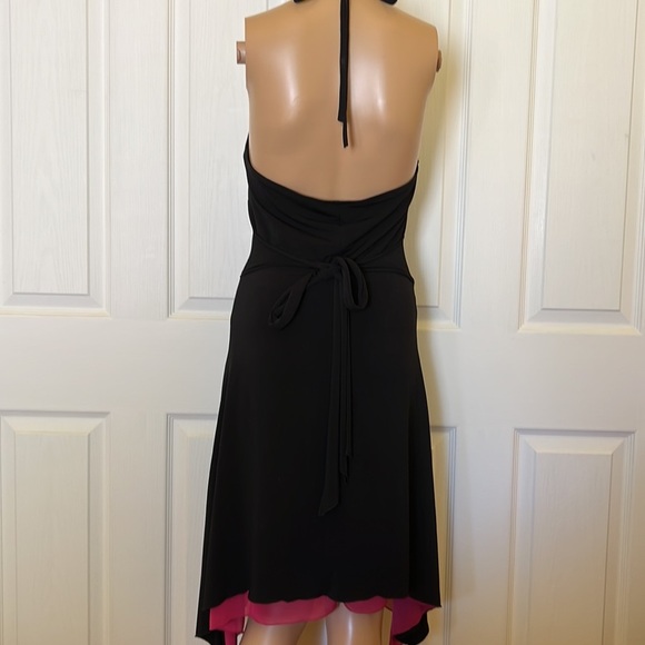 StudioY black /pink hater prom/cocktail dress w rhinestone bodice szM - Picture 3 of 4